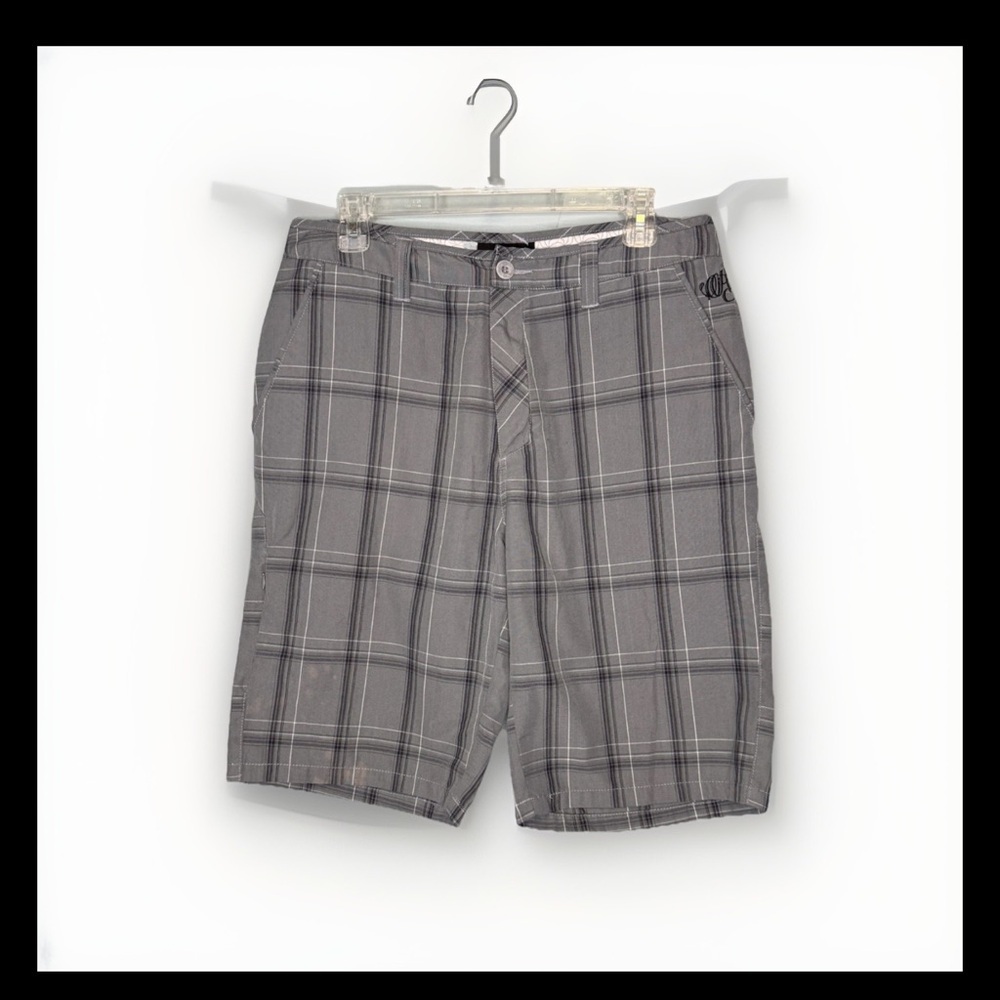 Hurley Gray Flat Front Shorts Lightweight Casual Wear 161
